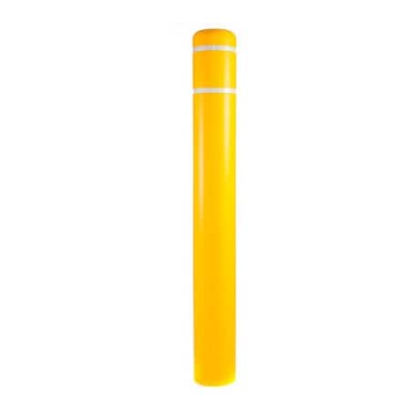 POST GUARD Post Guard¬Æ Bollard Cover, 7" Dia. x 52"H, Yellow with White Tape CL13860